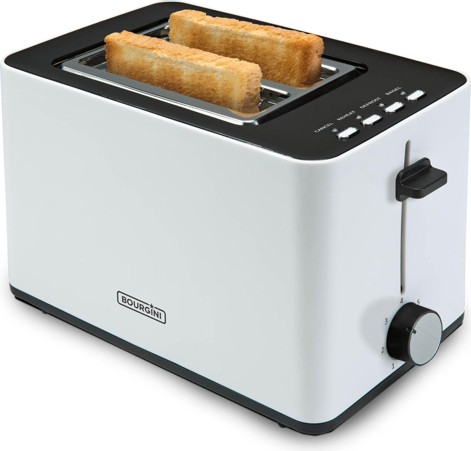 Bourgini Tosti Toaster met bagelfunctie - Wit - Matte finish