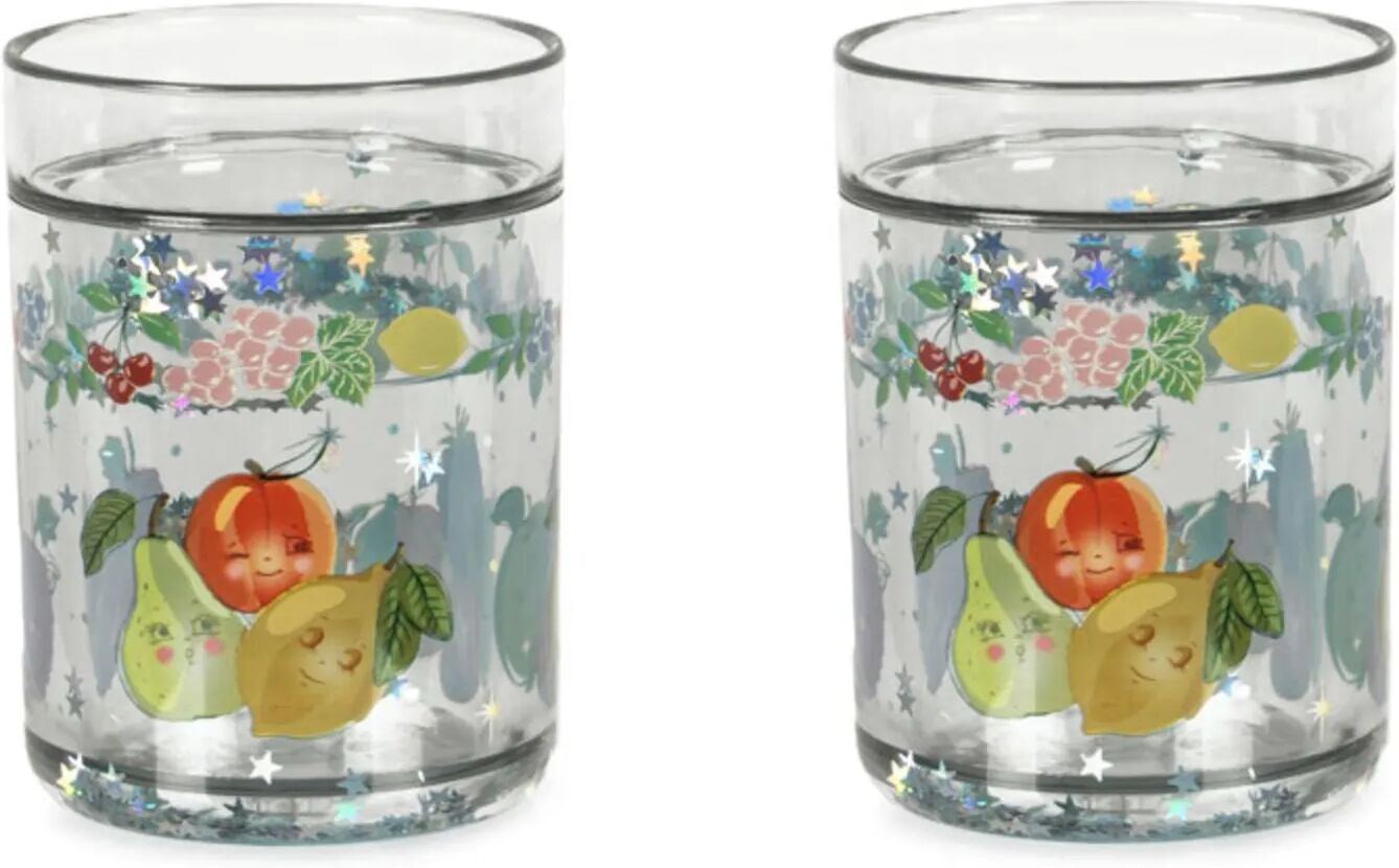 Konges Sløjd Gobelets glitter Fruity - Set de 2 Multicolore taille unique