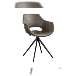 KAWOLA Stuhl ZAJA Esszimmerstuhl Microfaser drehbar Vintage oliv