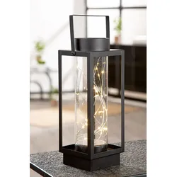 LED Windlicht Luna schwarz 30cm