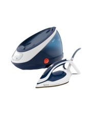TEFAL Pro Express Protect GV9221 Dampfbügeleisen mit automatischer Abschaltung Grundplatte: Durilium AirGlide automatische Reinigung 2600 W Weiß/Blau (3121040077238)