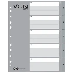 LEITZ Register, 1-5, DIN A4