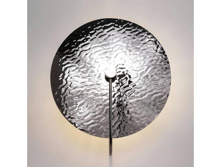 Applique ronde en verre à vagues CALERA - Argenté