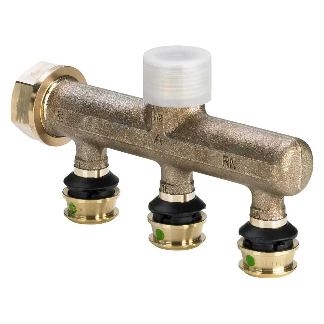 Viega Raxofix-Verteiler, d 16mm, G 3/4, n 3 Siliziumbronze Modell 5326.07 (645601)