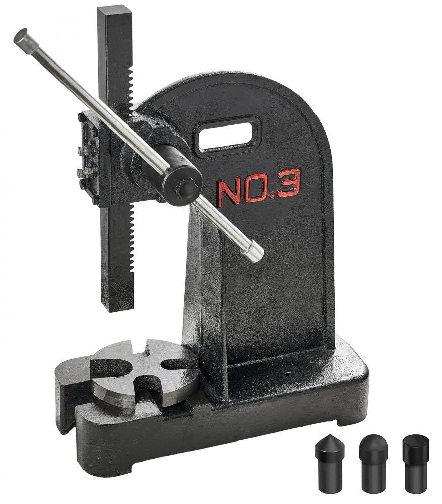 Manuelle Abkantpresse, 3 Tonnen - 310 mm, Direkt vom Hersteller - Gusseisen - Modell mit flacher Unterlage