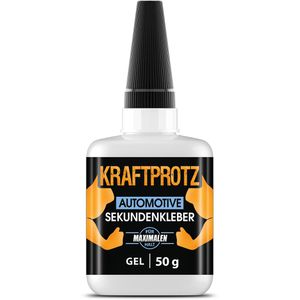 Kraftprotz Sekundenkleber KFZ & Motorrad, KPGA50, Gel, extra stark, wasserfest, 50g
