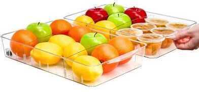 Sorbus Clear Organizing Bins on Wheels