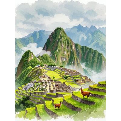 CALVENDO Puzzle Machu Picchu - Geheimnisvolle Inka-Stadt | 1000 Teile Lege-Größe 64x48cm Foto-Puzzle für glückliche Stunden