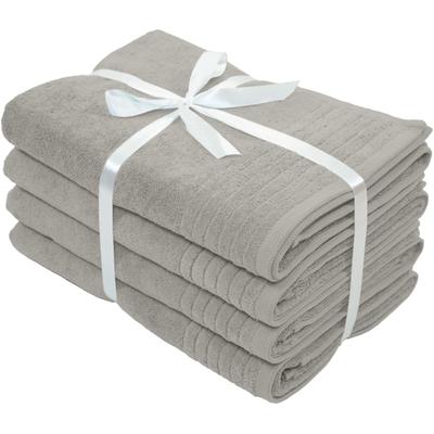 Duschtücher OTTO HOME "Sanremo Premium, Premium Handtücher, 600 gr/m², 70x140cm", grau, B:70cm L:140cm, Frottier, Frottier, Handtücher, mit Bordüre, flauschig und weich, dicke Qualität, 5 Jahre Garantie