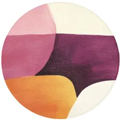BADEMATTE Formen - Abstrakt - Farbenfroh Badvorleger 70x70 cm
