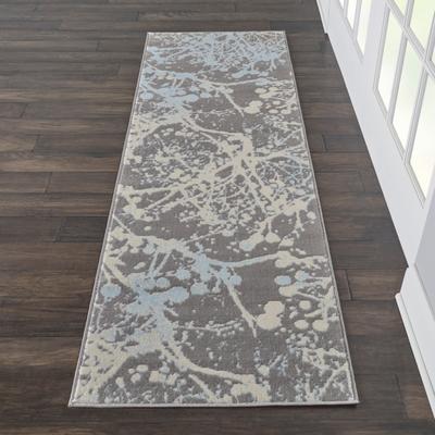 Nourison Jubilant Modern Botanical Abstract Grey Area Rug