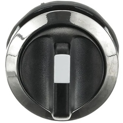 ABB M3SSC2-30B Wahlschalter 3 Positionen schwarz, tastend, Rückstellung von A nach B und C nach B, Frontring Metall verchromt, nicht beleuchtbar