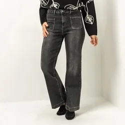 VIA MILANO Jeans 1/1-Länge aufgesetzte Taschen leicht ausgestellt