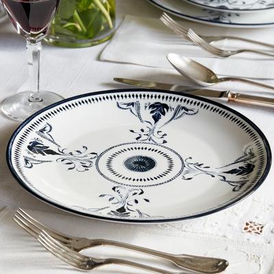 LEMIEUX ET CIE Bruges 4-Piece Porcelain Dinner Plate Set