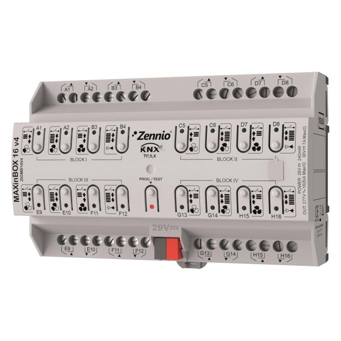 Zennio ZIOMB16 v4 MAXinBOX KNX Multifunktionsaktor m.16Ausgänge 16A (ZIOMB16V4)