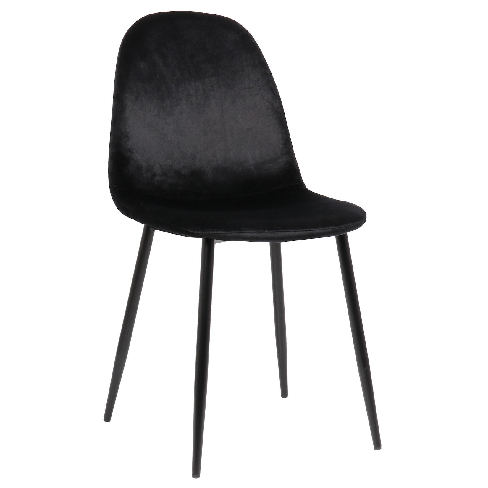 CLP Esszimmerstuhl Napier Samt - Farbe: schwarz, Material: Samt