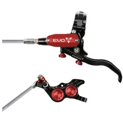 HOPE Scheibenbremse EVO GR4 Stahlflex | schwarz/rot Vorderradbremse