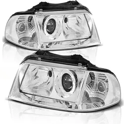 Scheinwerfer Klarglas passend für Audi A4 B5 Facelift Bj. 99-00 Chrom