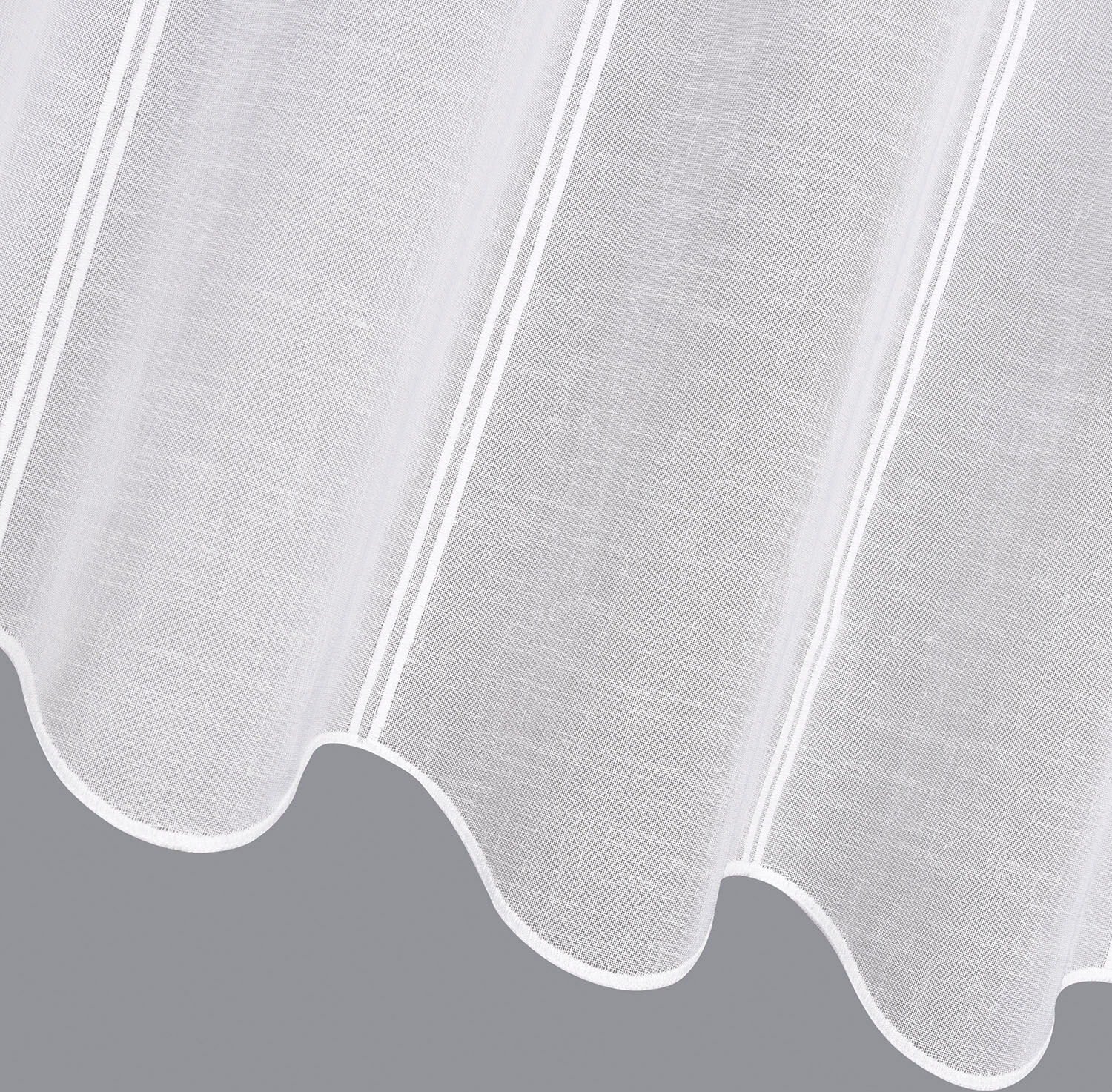 Scheibengardine GERSTER "Doris" Gr. 1, weiss (weiß), B:145cm H:45cm, Wirkware, Polyester, Gardinen, Scheibengardine, SB-Schlaufenbistro "Doris" weiss weiß 45cm, Durchzuglöcher, 145cm