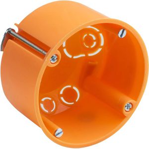 Meister Gerätedose WU7464120, für Hohlwände, 45 mm Einbautiefe, orange, 1-fach, 10 Stück