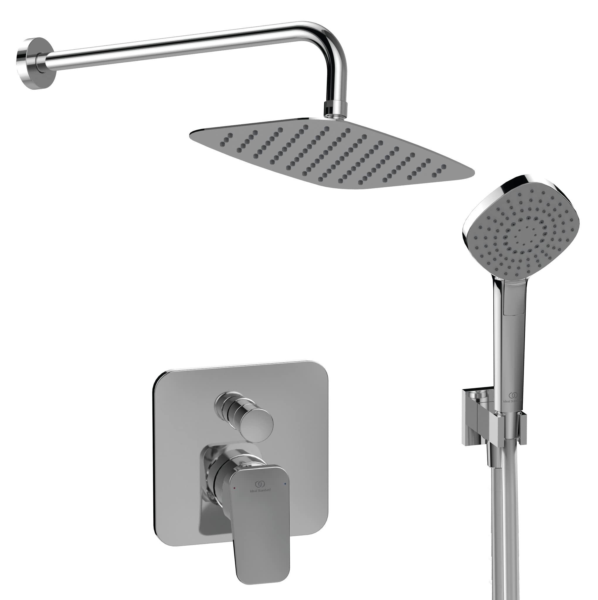 Ceraplan Doucheset, verchromt, Wandmontage, 3 Funktionen