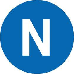 SafetyMarking 30.1519 Etiketten N (Neutralleiter) Folie selbstklebend (Ø) 16 mm 16 mm EN 60454 40 St.