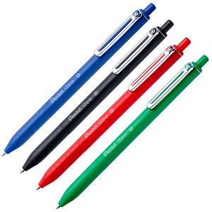 Pentel Kugelschreiber iZee, BX470-4, Gehäuse sortiert, Schreibfarbe sortiert, 4 Stück