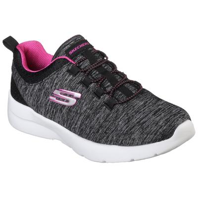 Slip-On Sneaker SKECHERS "DYNAMIGHT 2.0-IN A FLASH", Damen, Gr. 35, schwarz (schwarz, pink), Synthetik, Textil, Schuhe, Slipper, Freizeitschuh, Komfortschuh für Maschinenwäsche geeignet