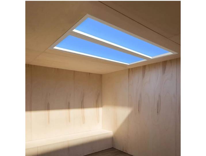 Plafonnier bleu minimaliste, éclairage LED ciel étoilé, panneau lumineux carré pour chambre à coucher, lampe pour chambre d'enfant, plafonnier semi-encastré