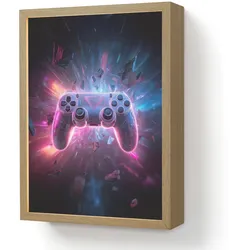 NACHTTISCHLAMPE MIT AKKU Controller - Neon - Explosion - Abstrakt 30x40 cm