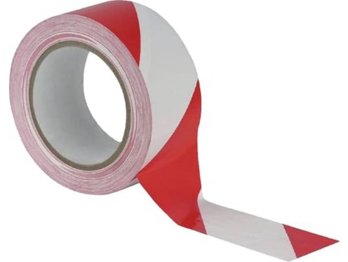 Perel 1187-250 Rood/Wit Veiligheidsband, 250 m