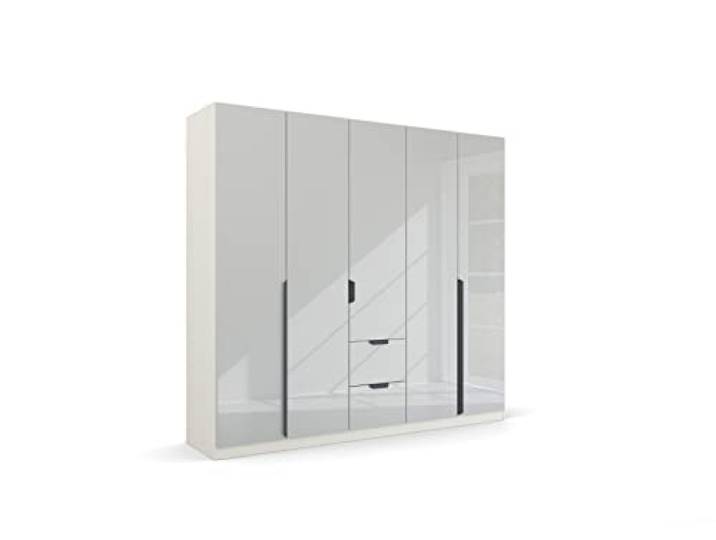 Rauch Möbel Quadra-Spin MODERN, Schrank, Farbe Glas Weiß/Weiß, Breite 226 cm