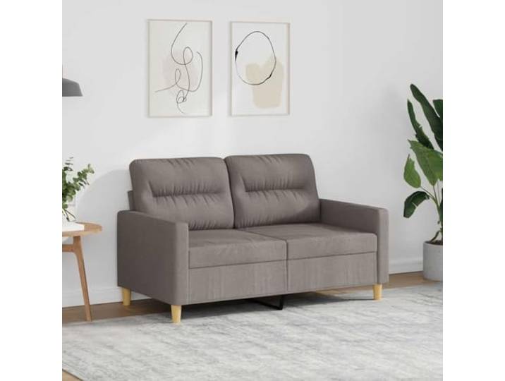 HEFZGDB 2-Sitzer-Sofa Taupe 120 cm Stoff Bezug Polstermöbel Metallgestell Wohnzimmer Sitzgruppe Komfortabel Langlebig Modern