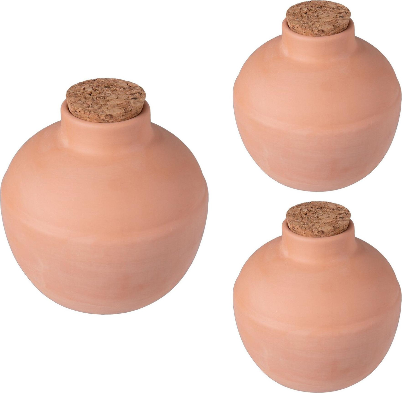Northix Sada set van 3 Ollas-plantenpotten van klei, 800 ml