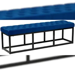 CLP Sitzbank Polson Samt Schwarz blau/150 cm