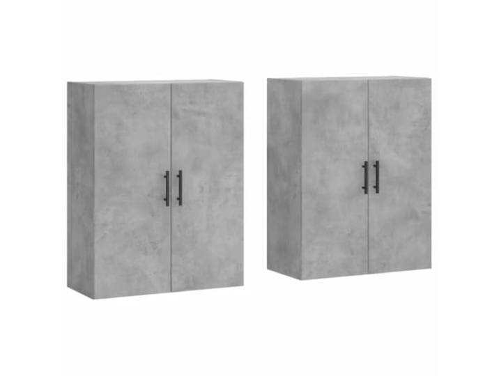2er Set Wandschrank Stilvolle Aufbewahrung 69,5 x 34 x 90 cm aus Holzwerkstoff Betongrau 02_0055375