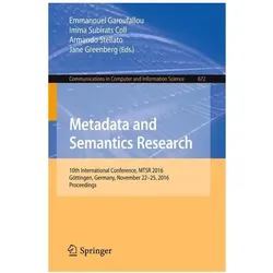 Metadata and Semantics Research, Fachbücher