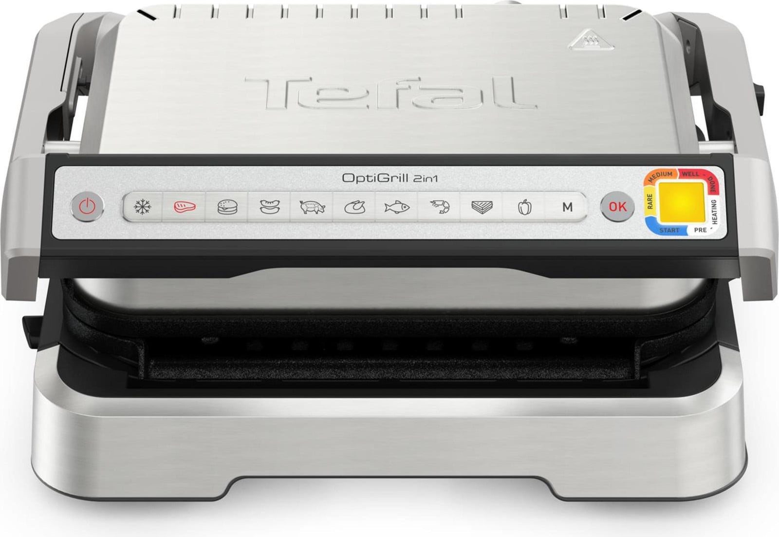 Tefal OptiGrill 2-in-1 Elektrische contactgrill, roestvrij staal, TEFAL GC773D30