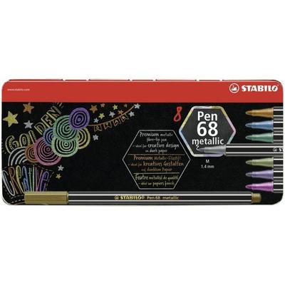 STABILO Filzstift Pen 68 metallic - 8 Stück