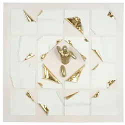 GILDE Bild »Run« gold, 100x100x20 cm