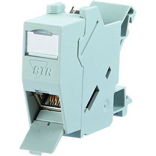 Metz Connect Anschlussdose Cat6A 1xRJ4 RAL7035 gr Schneidklemm Mit Staubschutz