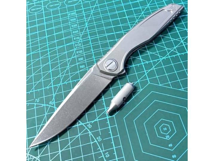 Pocket neck knife small titanium, Titan stahl, EDC Outdoor messer survival, Taschenmesser Titanlegierung Scharfe, Premium Klappmesser, Tragbare camping messer, Einhandmesser mit clip Demontagewerkzeug