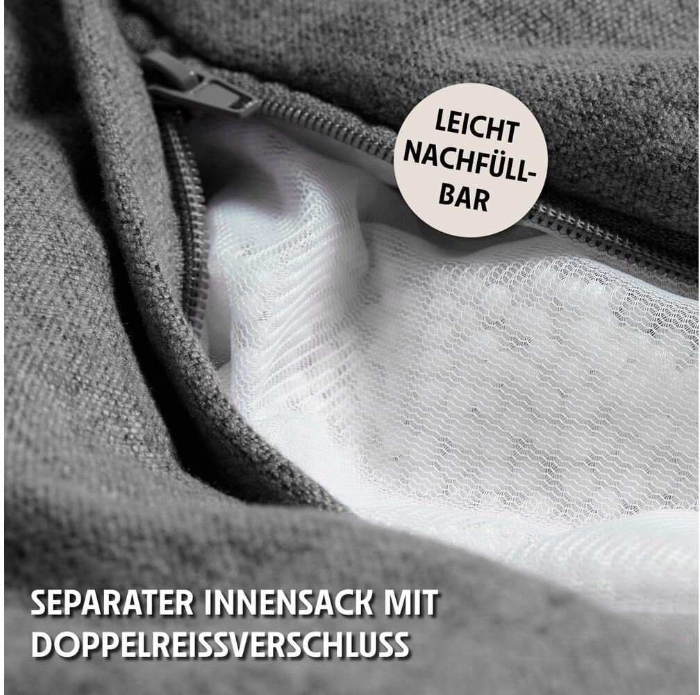 Hocker "Basic-Comfort 85 l", grau, B:40cm H:40cm T:40cm, Hocker, Hocker grau B/H/T: 40cm x 40cm x 40cm, Kunststoffgewebe