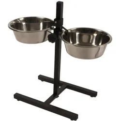 EBI Stand H Foot mit Bowls schwarz, Futternapf