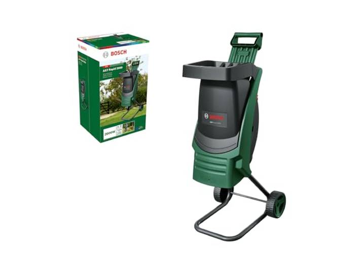Bosch AXT Rapid 2000 Broyeur de végétaux (pour un broyage puissant des débris de jardin ; moteur puissant de 2000 W)