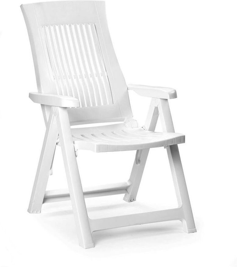 Lark Manor Plastic Patio Folding Chair Folding Chair White 58cm H X 62cm D X 108cm W