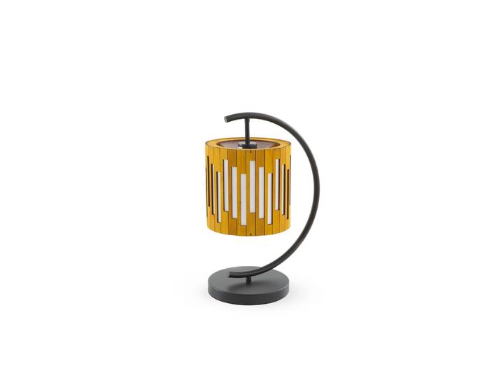 Lampe de table en contreplaqué couleur miel
