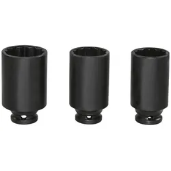 SW-Stahl, Steckschlüssel + Stecknuss, 10190L Antriebswellen-Einsätze schlagfest, 3 tlg. 30-32-36 mm (30 mm, 32 mm, 36 mm)