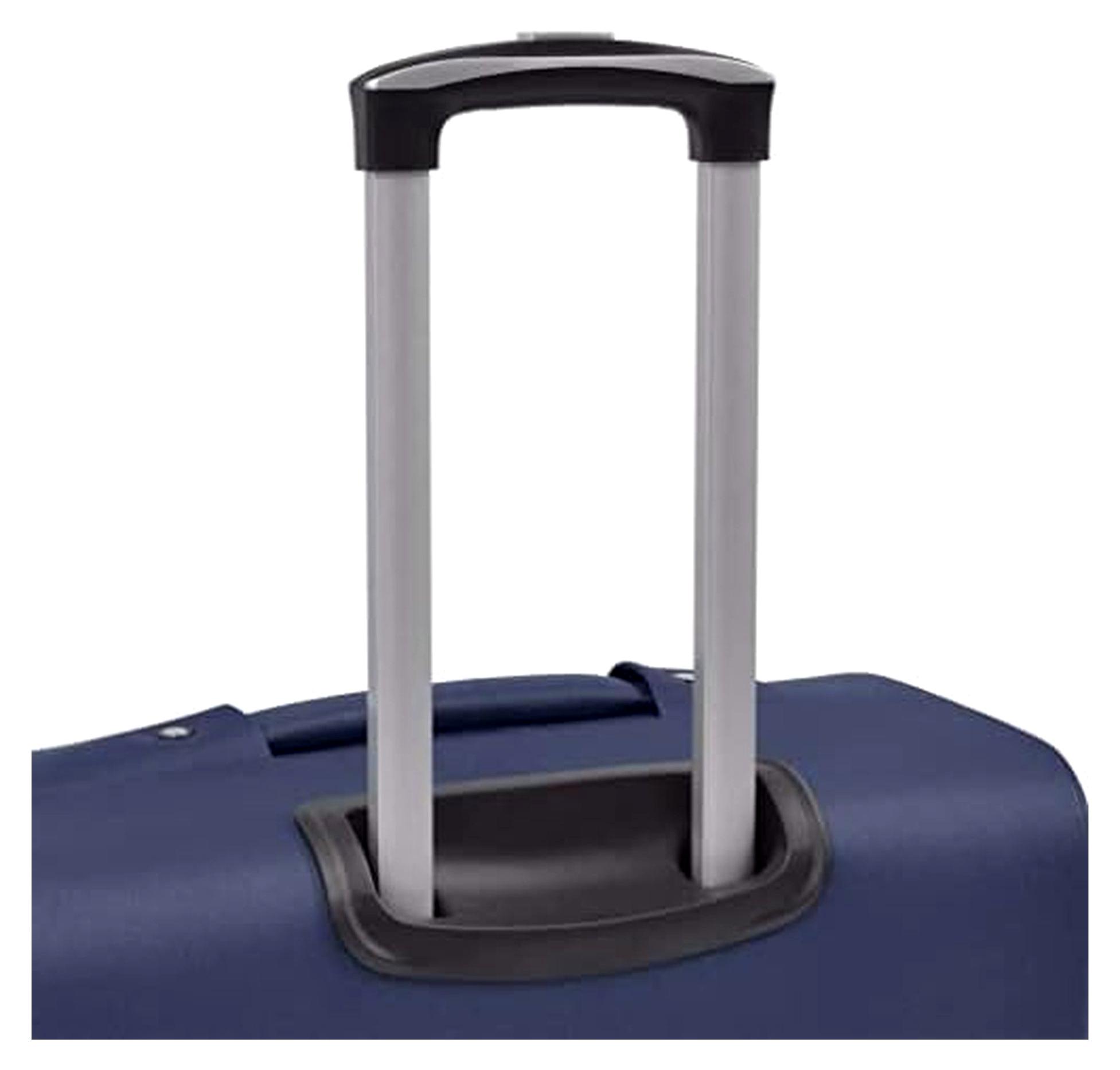 3-teiliges Weichgepäck Trolley-Set in Marineblau, erweiterbares Reisekoffer-Set mit 4 Rollen und Teleskopgriff