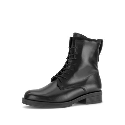 Schnürstiefelette GABOR "Schnürstiefelette", Damen, Gr. 42,5, schwarz, Schuhe Schnürstiefelette